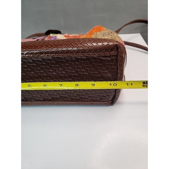 Vtg RARE T. Cappelli Plano Texas Handbag Shoulder Crossbody Purse Southwest Rug - Picture 12 of 16